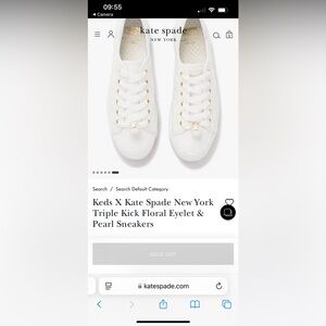 Keds X Kate Spade New York Triple Kick Floral Eyelet & Pearl Sneakers